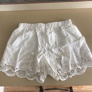 Tobi White Lace Shorts
